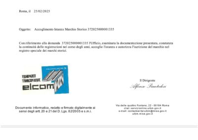 © Copyright Elcom System Spa - Tutti di diritti riservati / All rights reserved